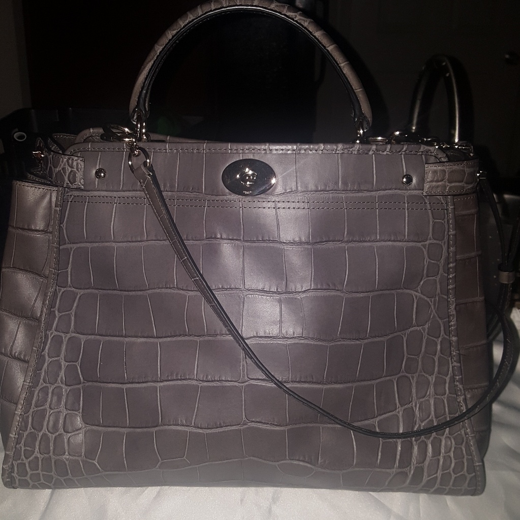 Authentic Embossed Croc Gramercy Satchel